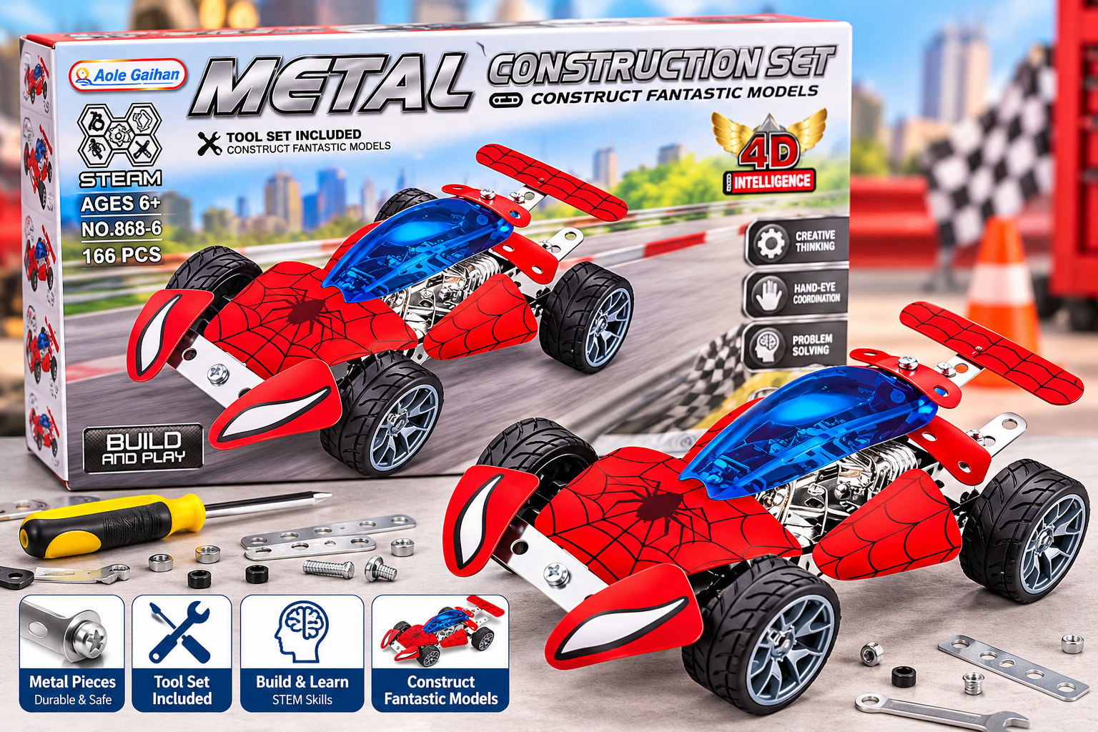Metal construction set/ spiderman