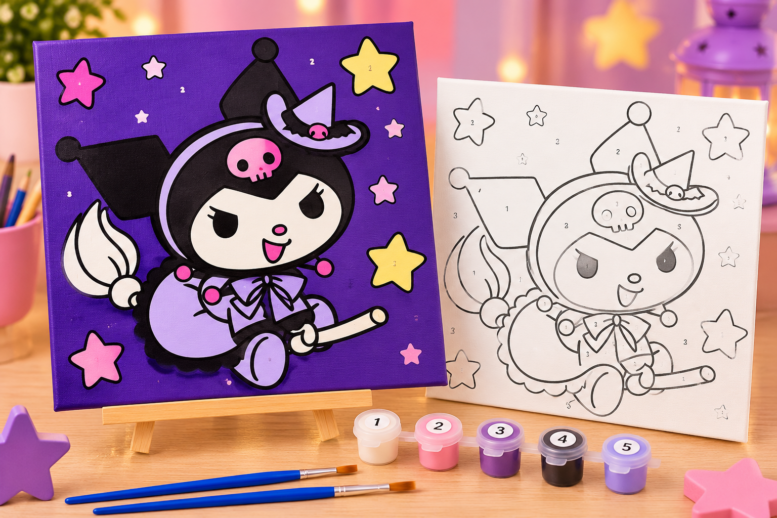 Color by Numbers Painting Kit - Kawaii