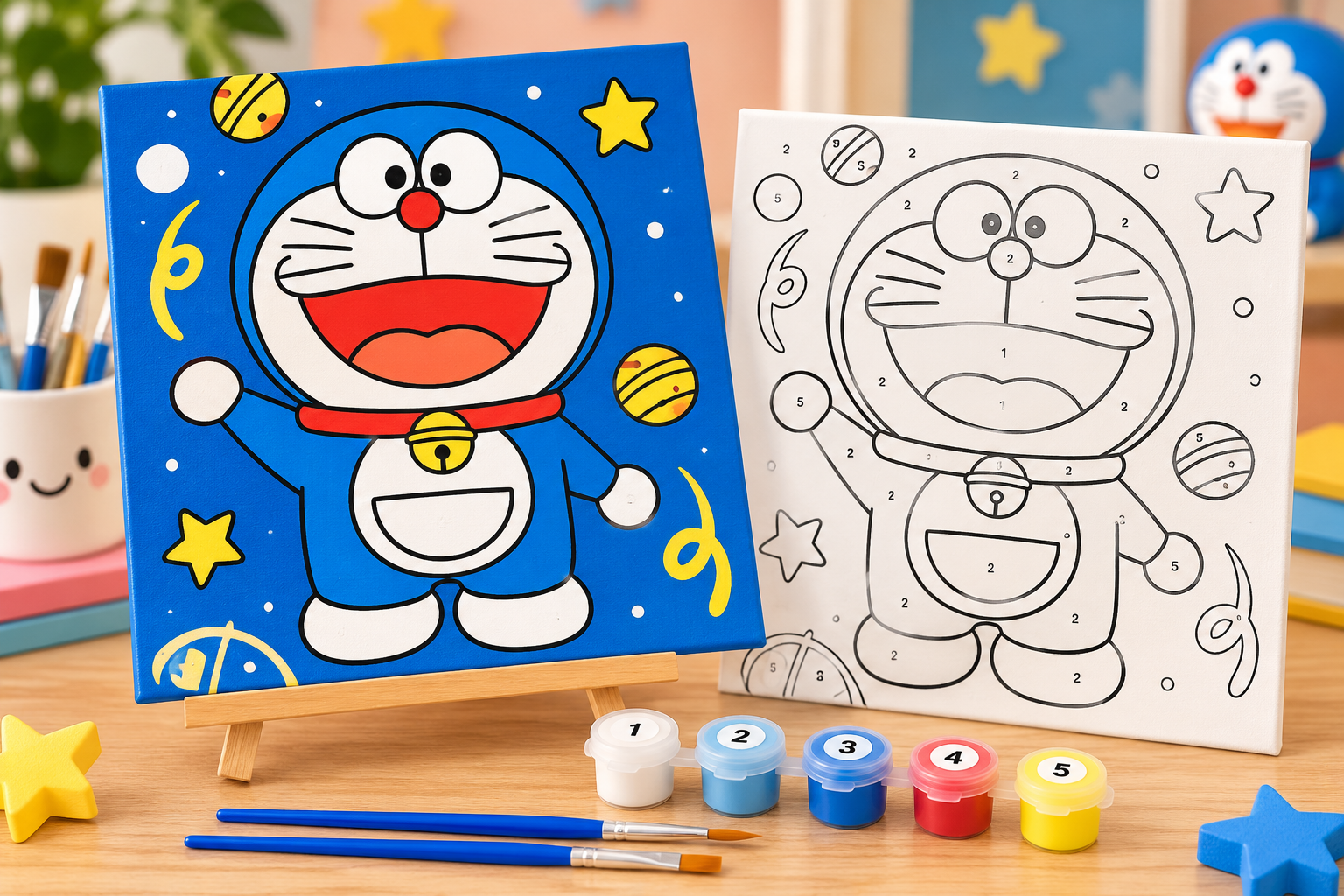 Color by Numbers Painting Kit - Doraemon