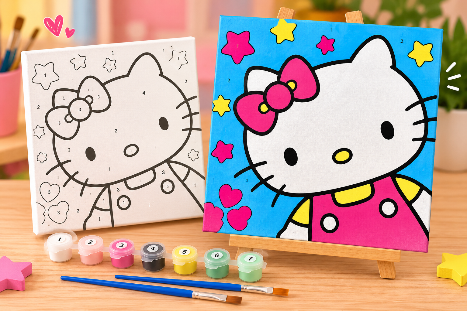 Color by Numbers Painting Kit – Hello Kitty
