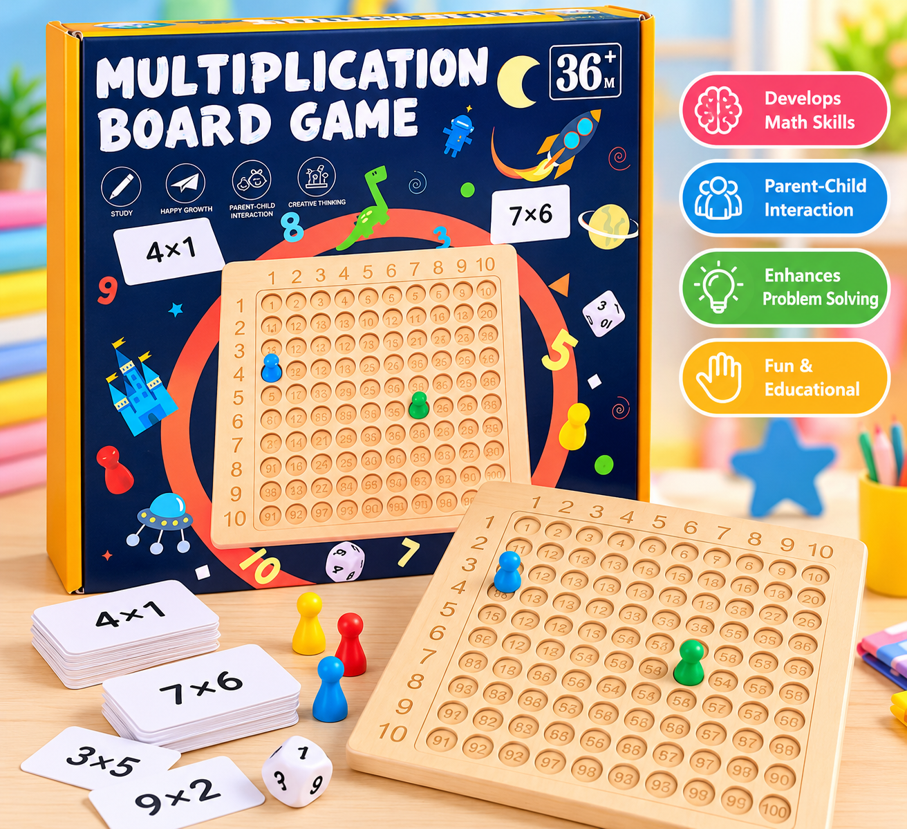 Multiplication board game