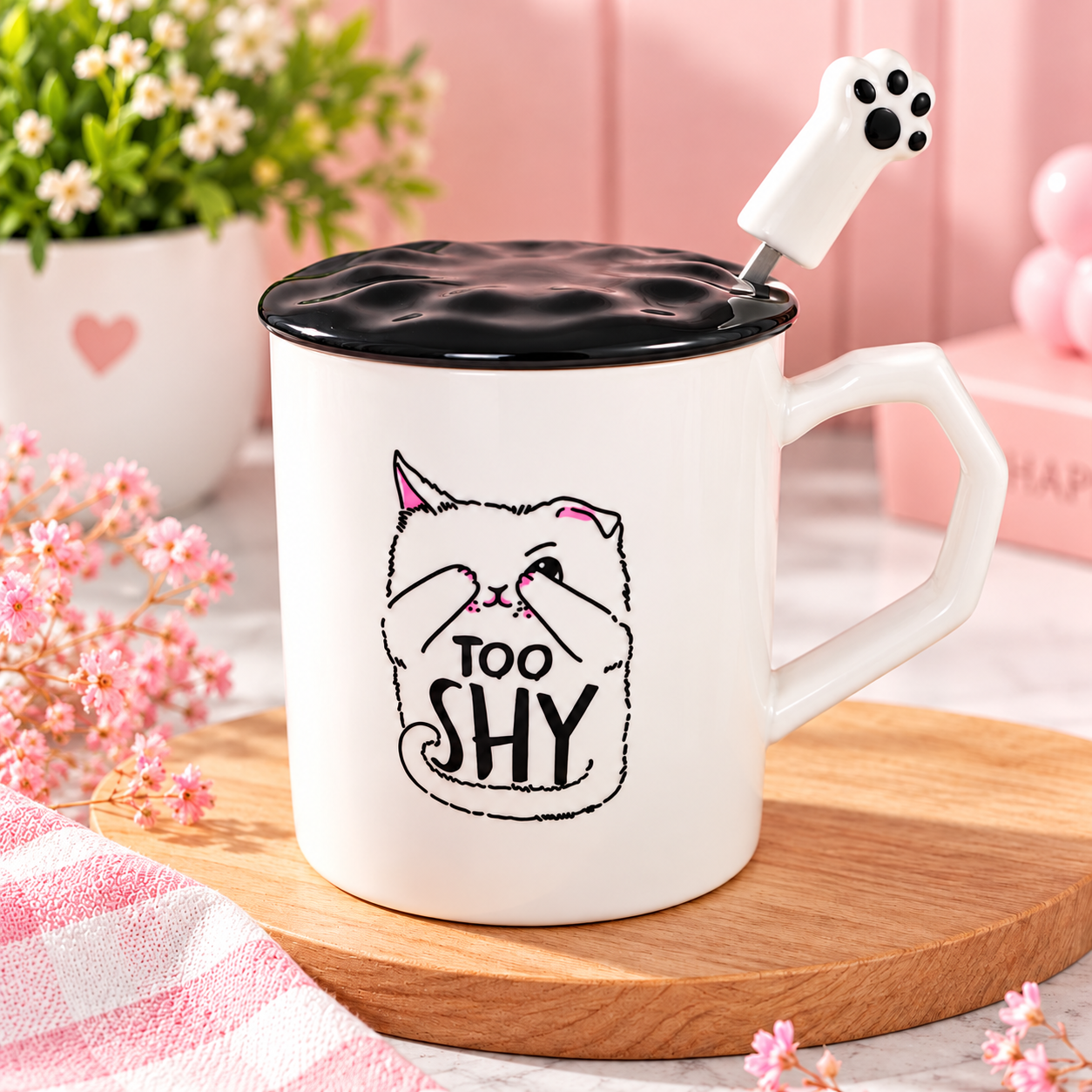 Too Shy - Cat Mug