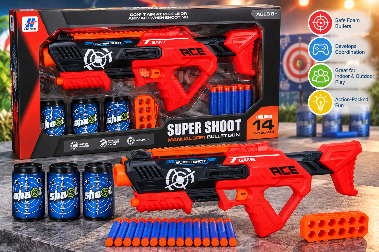 Super Shoot Foam Dart Blaster Set