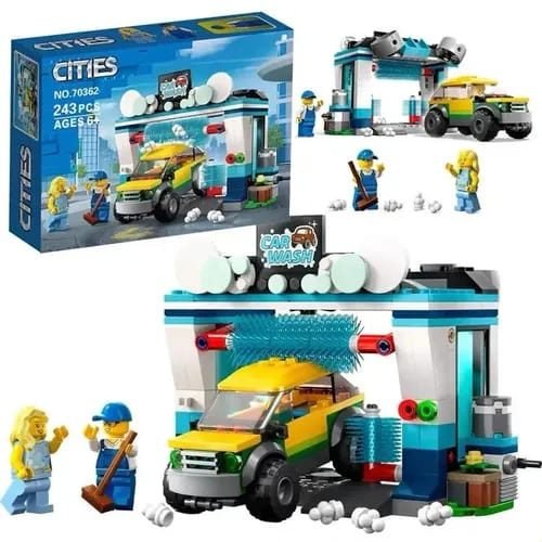 Cities Car Wash Building Set – 243 pcs